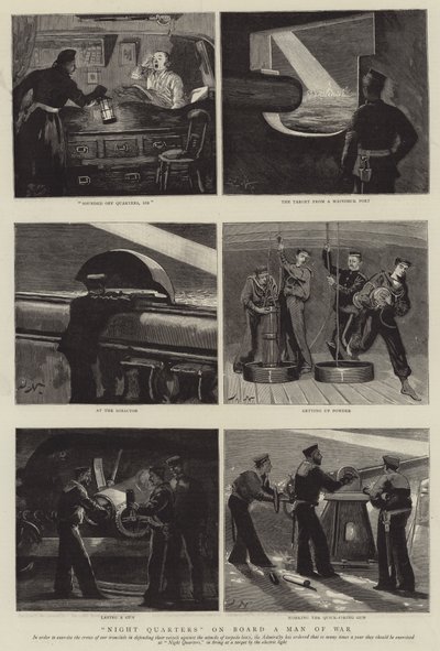Night Quarters on Board a Man of War by Joseph Nash
